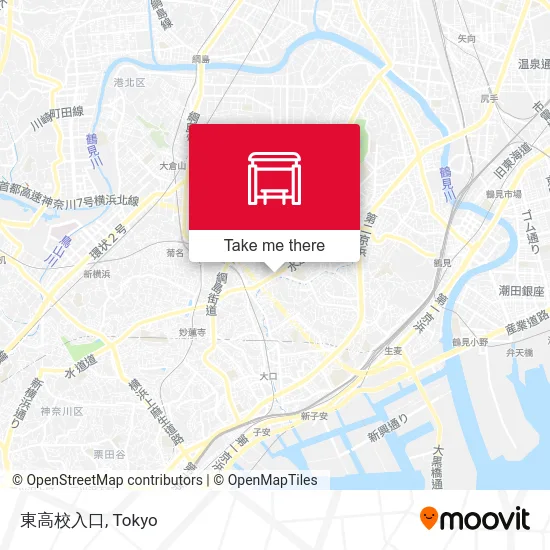 Higashi High School Entrance map