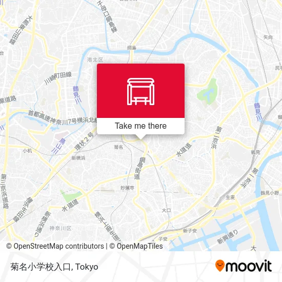 菊名小学校入口 map