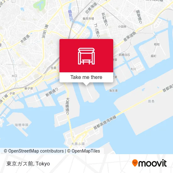 In front of Tokyo Gas map