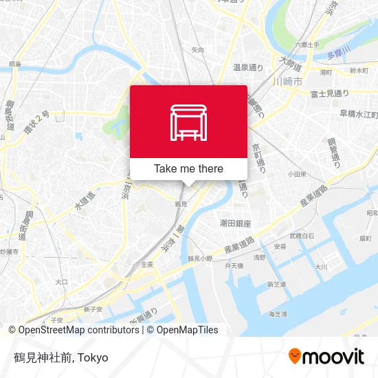 In front of Tsurumi Shrine map