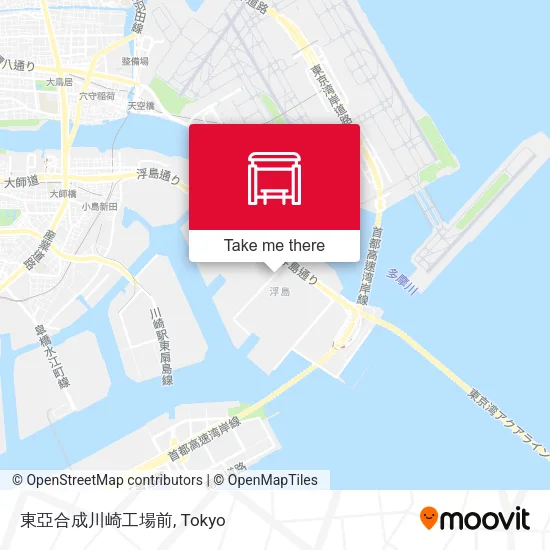 Toagosei Kawasaki Factory map