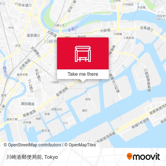 川崎港郵便局前 map