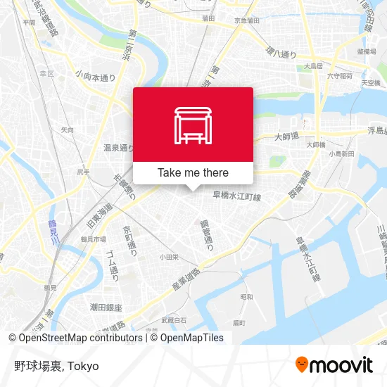 野球場裏 map