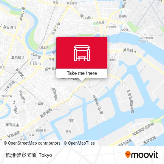 臨港警察署前 map