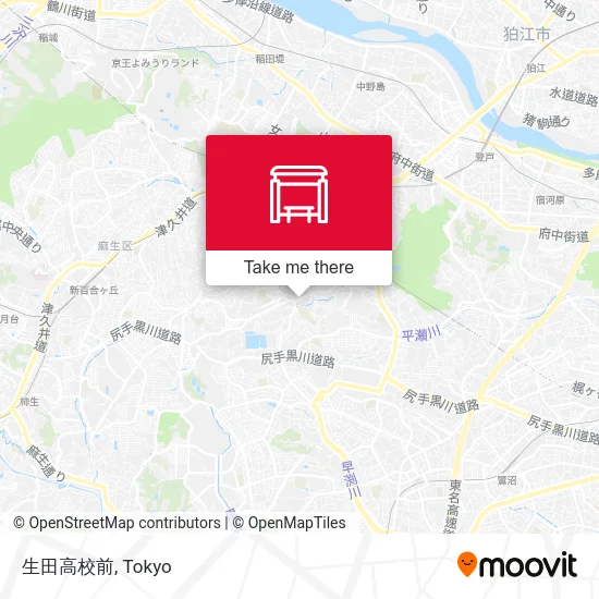 Ikuta High School Front map