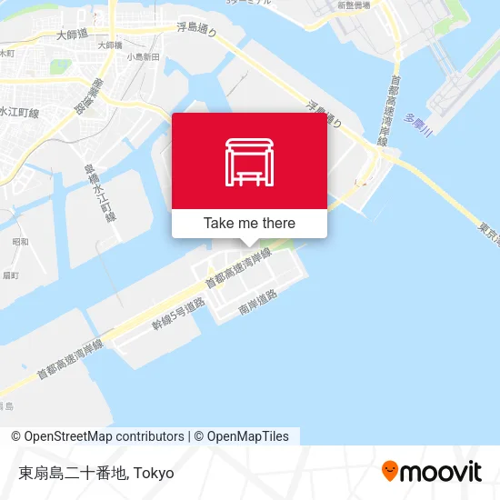 Higashi Ogishima 20-banchi map