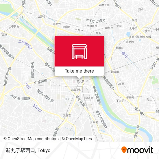 新丸子駅西口 map