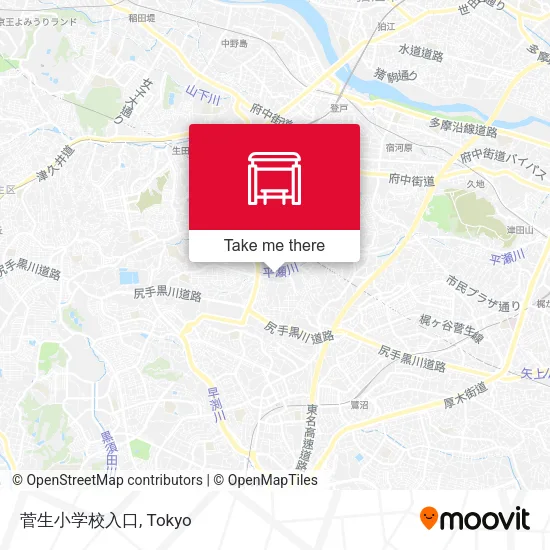 菅生小学校入口 map