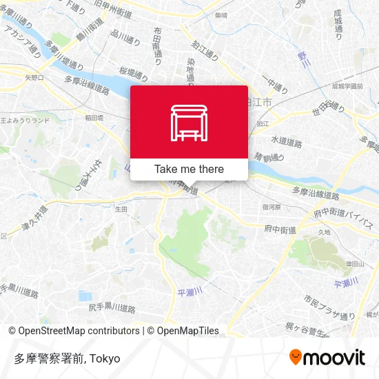 多摩警察署前 map