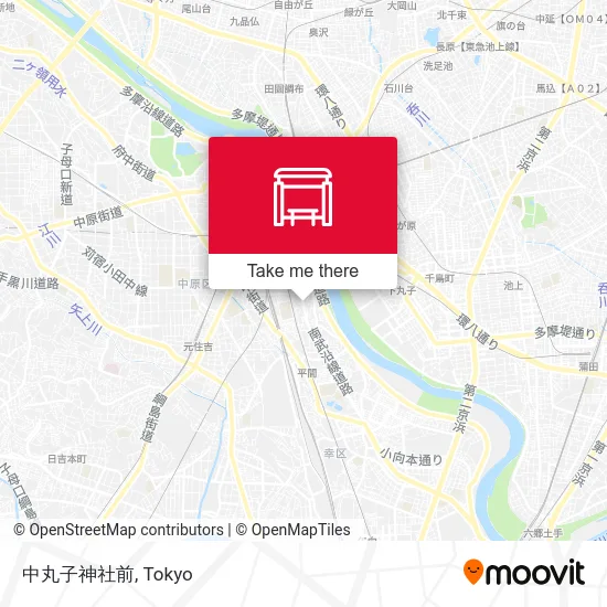 中丸子神社前 map