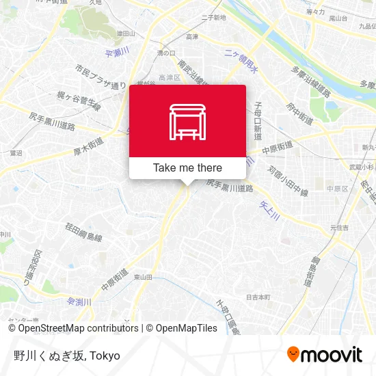 Nogawa Kunugizaka map