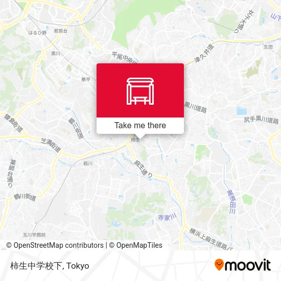 柿生中学校下 map