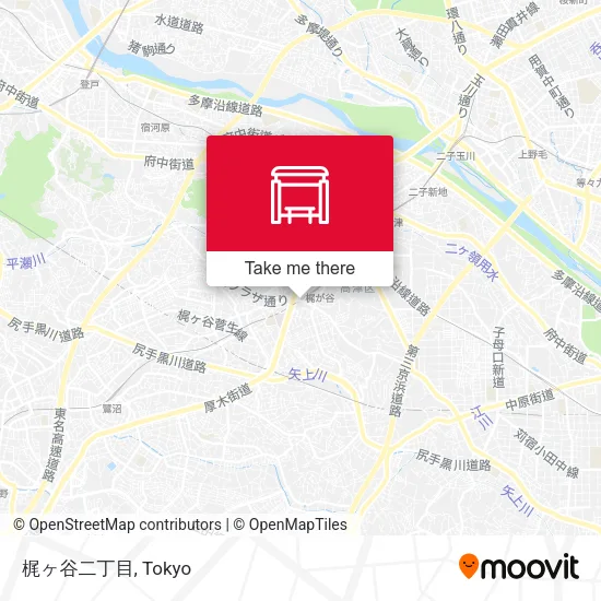 Kajigaya 2-chome map