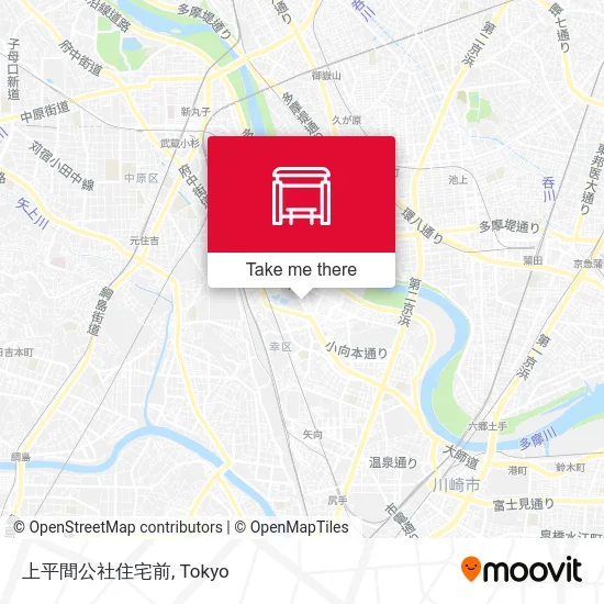 上平間公社住宅前 map