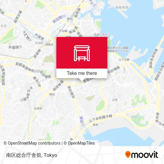Minami Ward Office-mae map
