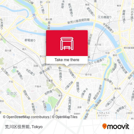 荒川区役所前 map