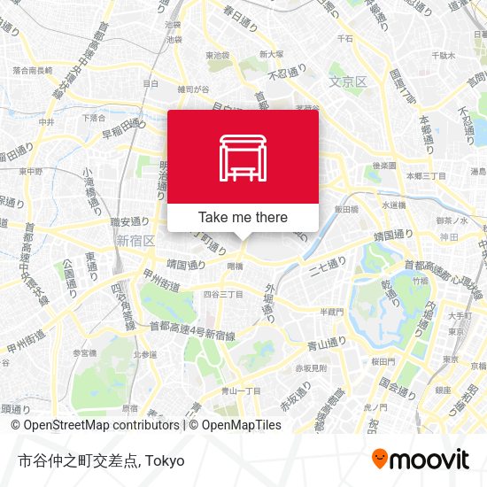 市谷仲之町交差点 map