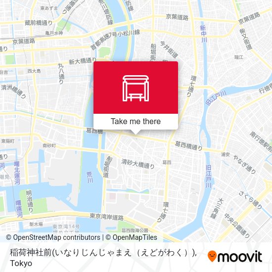稲荷神社前(いなりじんじゃまえ（えどがわく）) map