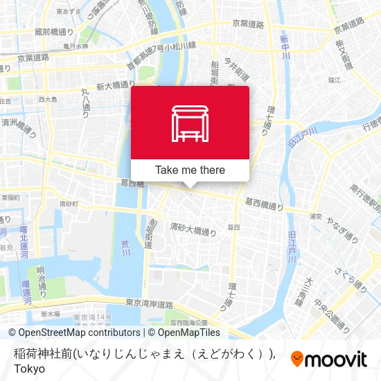 稲荷神社前(いなりじんじゃまえ（えどがわく）) map