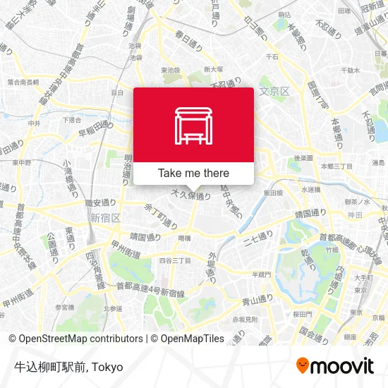牛込柳町駅前 map