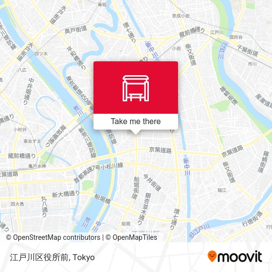 江戸川区役所前 map