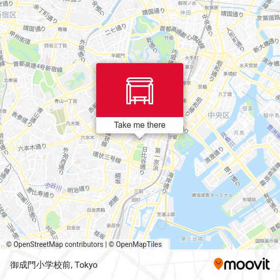 御成門小学校前 map