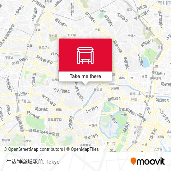 牛込神楽坂駅前 map