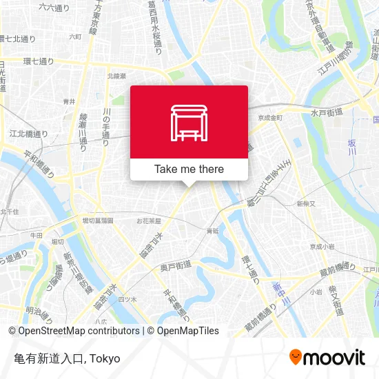 亀有新道入口 map