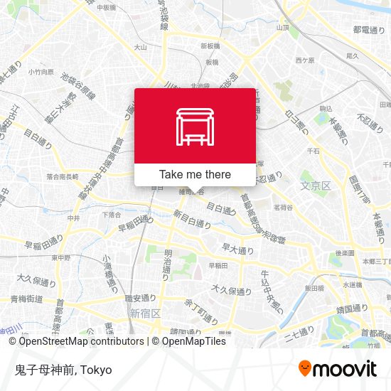 鬼子母神前 map