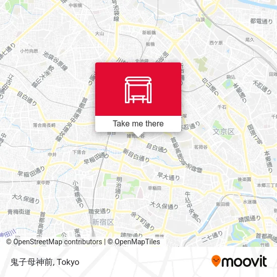 鬼子母神前 map