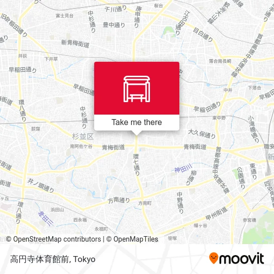 Koenji Gymnasium Front map