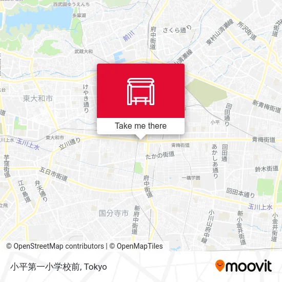 Kodaira First Elementary School Front map