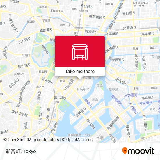 新富町 map