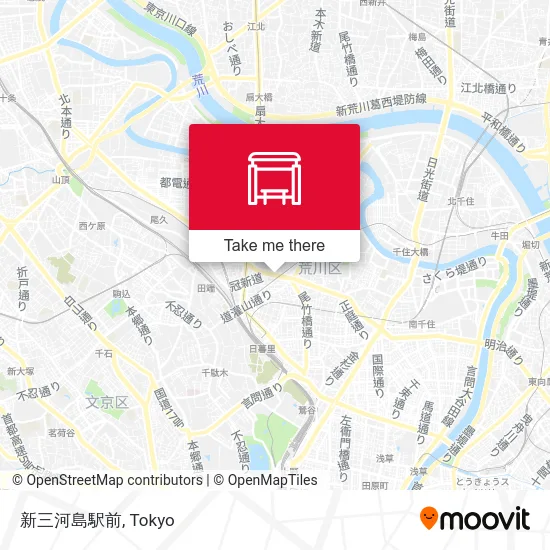 New Mikawashima Station map