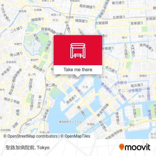 聖路加病院前 map