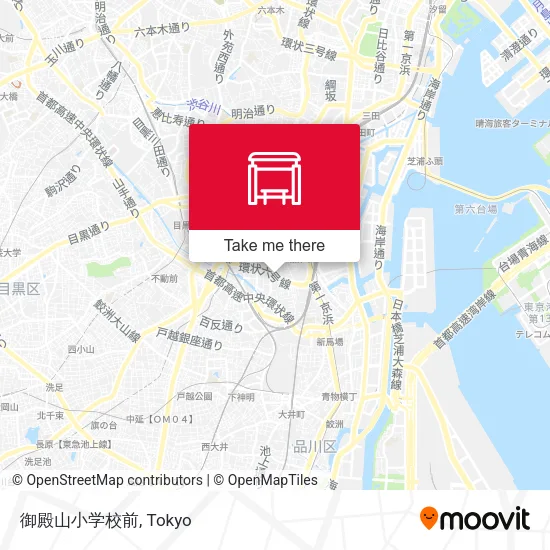 御殿山小学校前 map