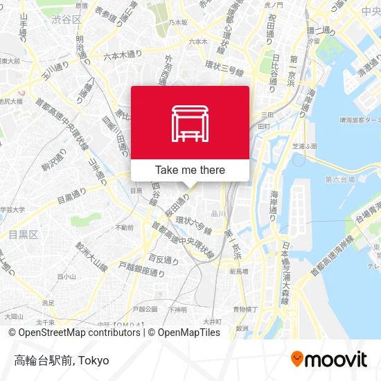 Takanawadai Station Front map