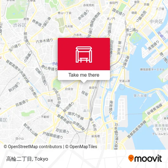 高輪二丁目 map