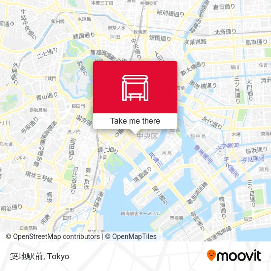 築地駅前 map