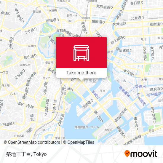 築地三丁目 map