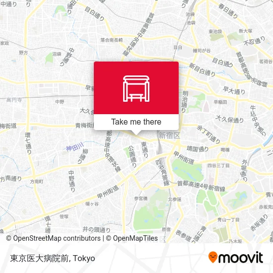 東京医大病院前 map
