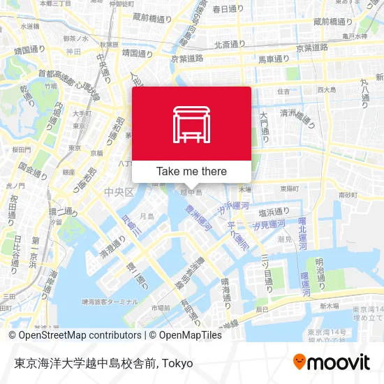 東京海洋大学越中島校舎前 map