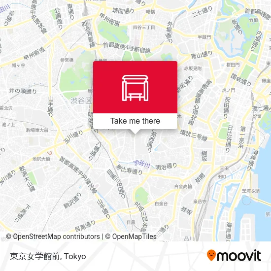 東京女学館前 map