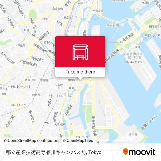 Tokyo Metropolitan College of Industrial Technology Shinagawa Campus map
