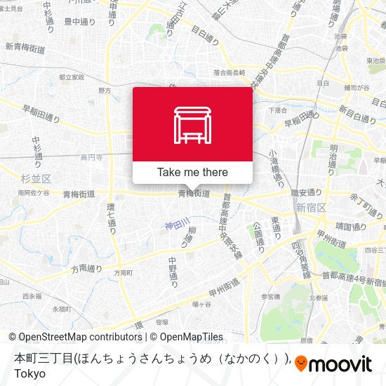 本町三丁目(ほんちょうさんちょうめ（なかのく）) map
