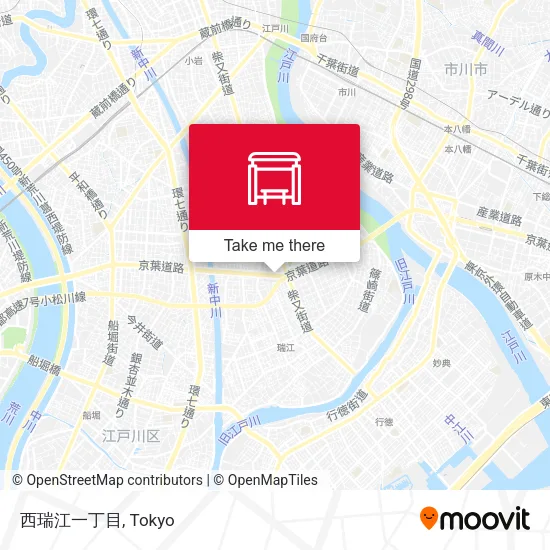西瑞江一丁目 map