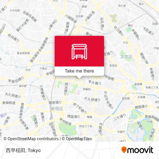 西早稲田 map