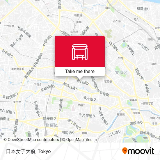 日本女子大前 map