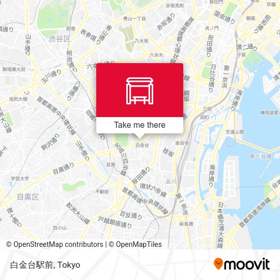 白金台駅前 map