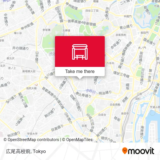 Hiroo High School map